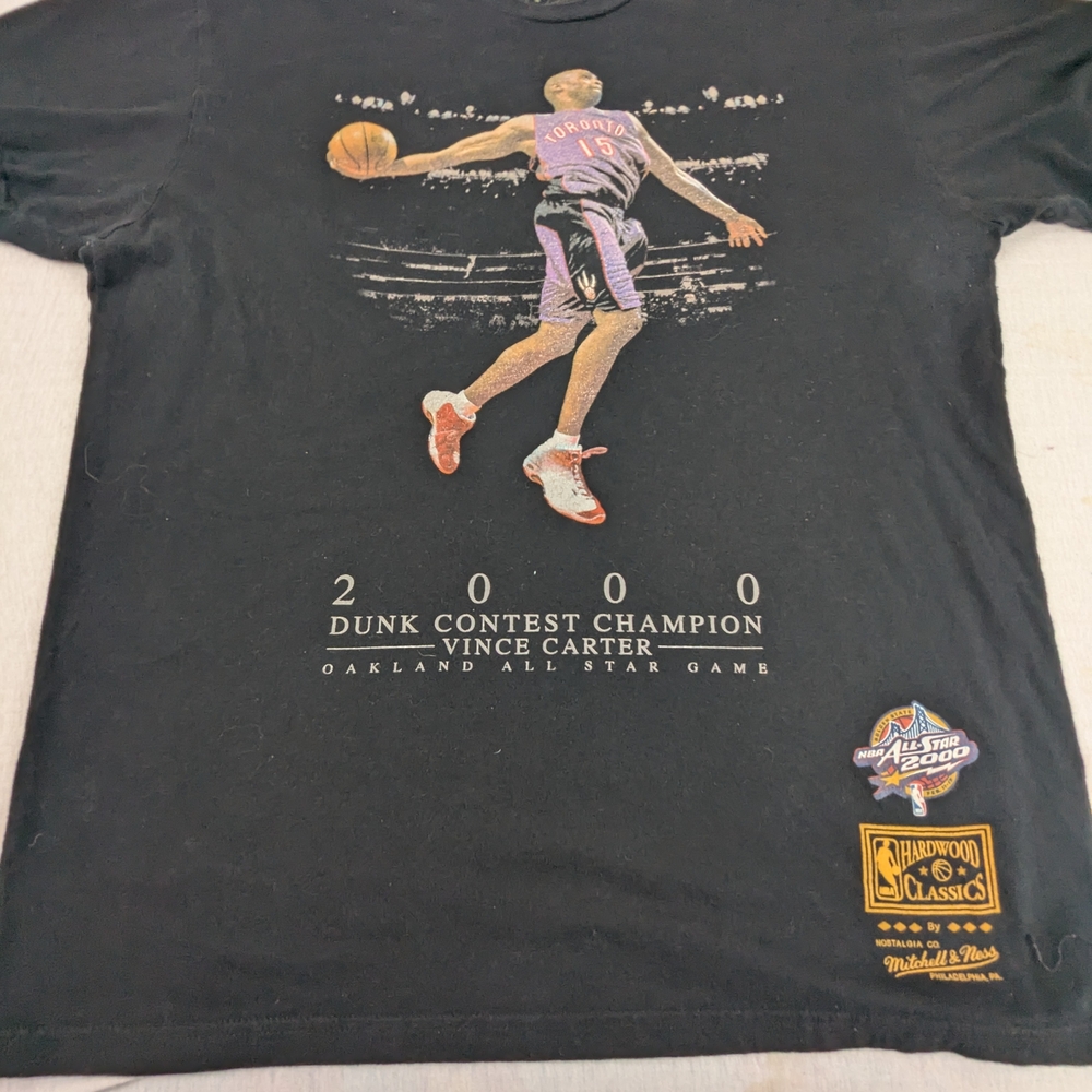 Vince Carter 2000 Dunk Contest Champion Mitchell & Ness Black NBA T-Shirt Large